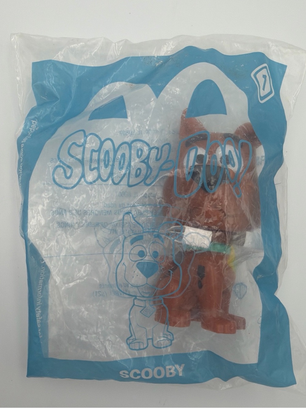 McDonald's Scooby-Doo Figure with Blue Collar and Yellow Tag